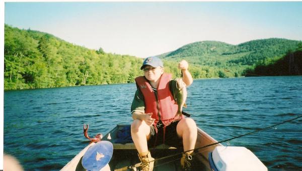 Dylan fishing @ horse-shoe pond