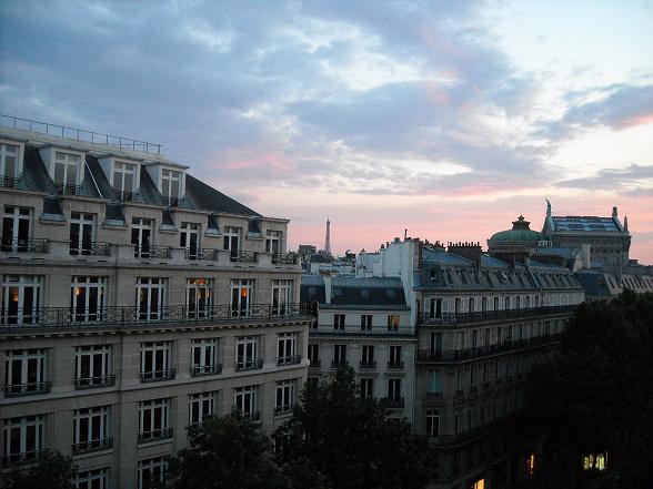 View from our Paris hotel room...the Eifel Tower